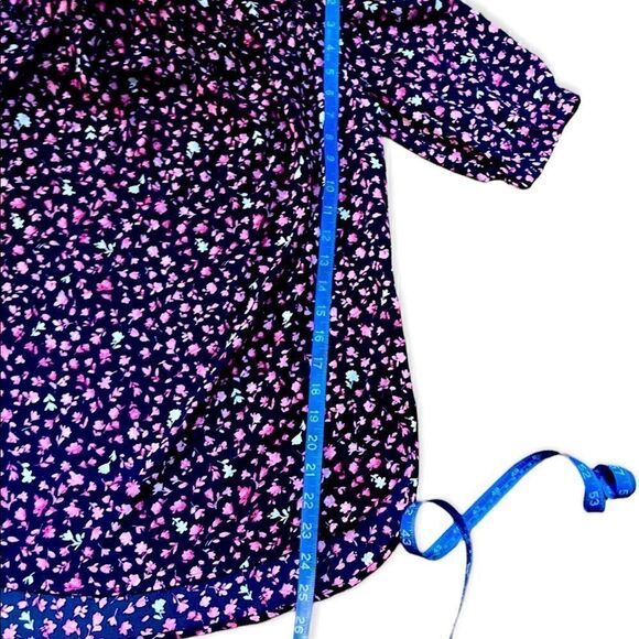 Michael Kors Floral Off-Shoulder Blouse - Black and Pink - Picture 9 of 9